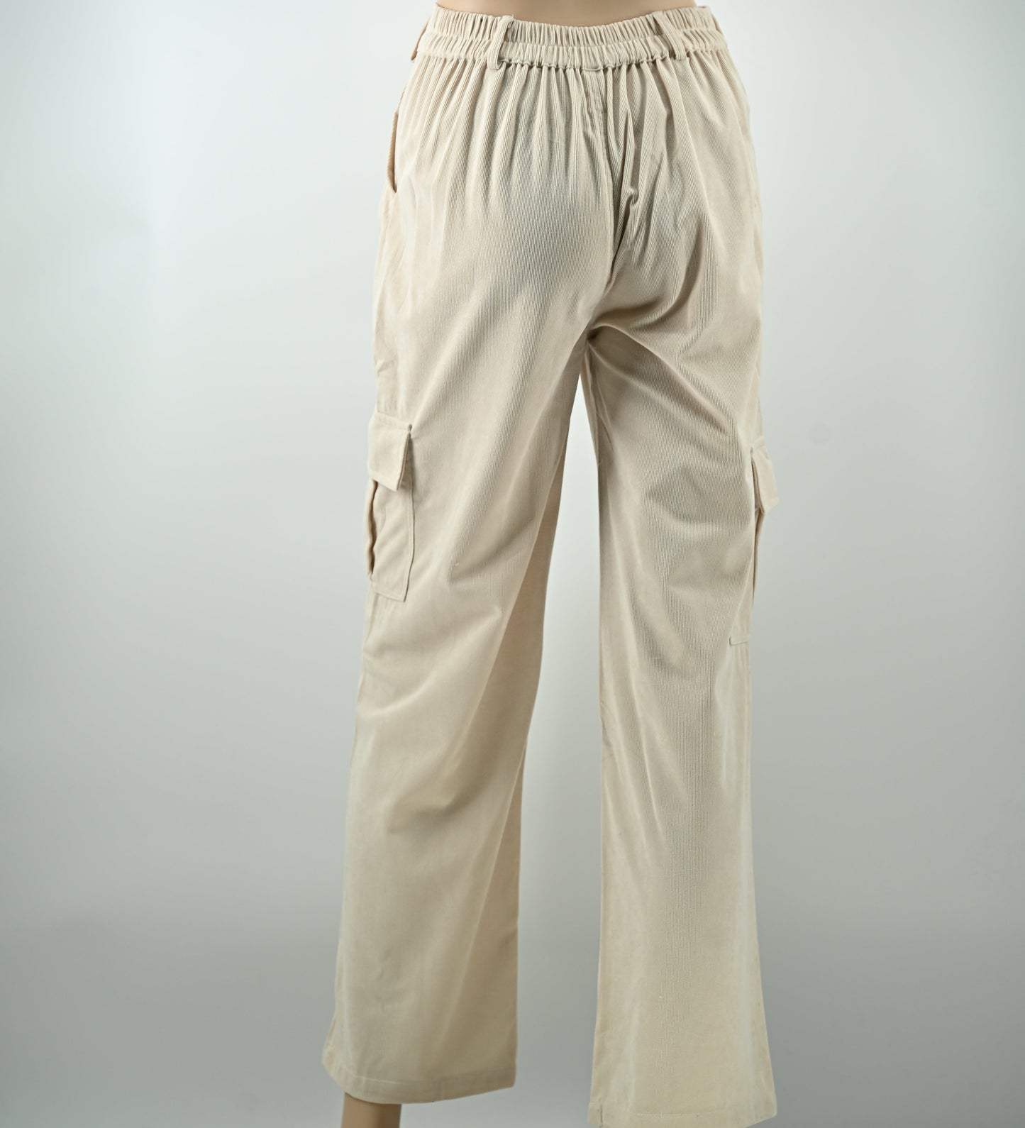 Women’s Beige Cargo Pants with Utility Pockets | Stylish Casual Trousers