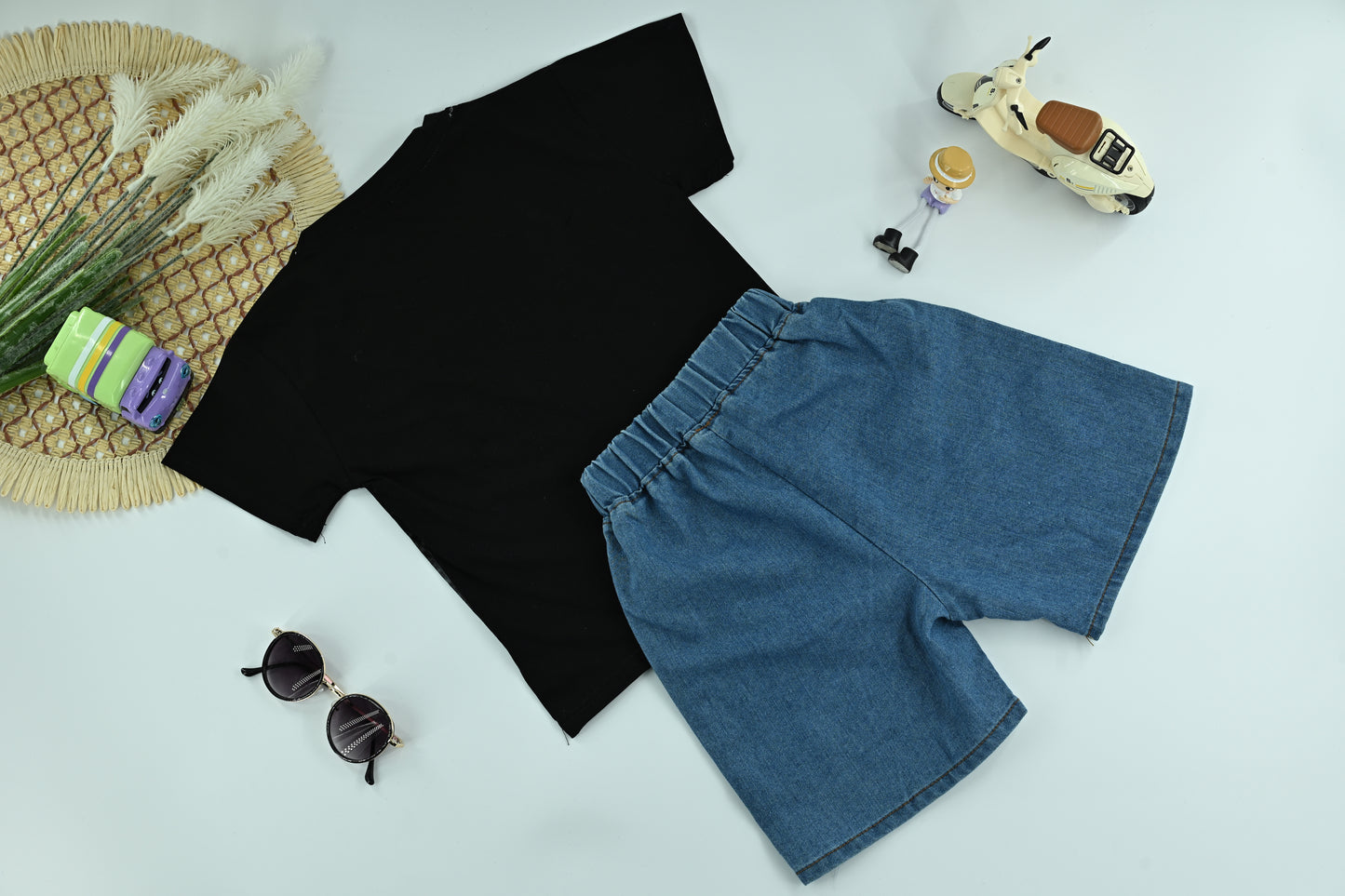 Kids’s Casual Graphic T-Shirt and Shorts 2-Piece Set