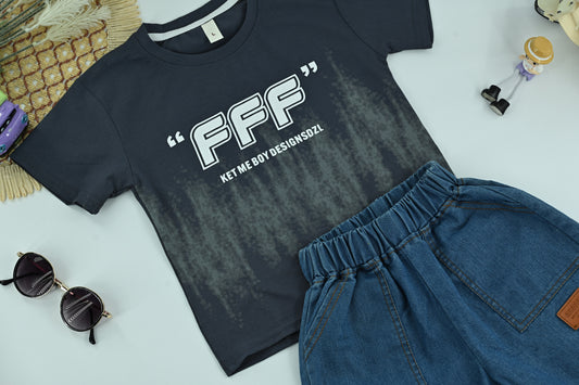 Boys Casual Graphic T-Shirt and Shorts 2-Piece Set-Model 2