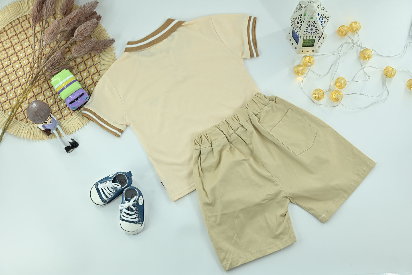 Boys Teddy Polo T-Shirt & Shorts Set