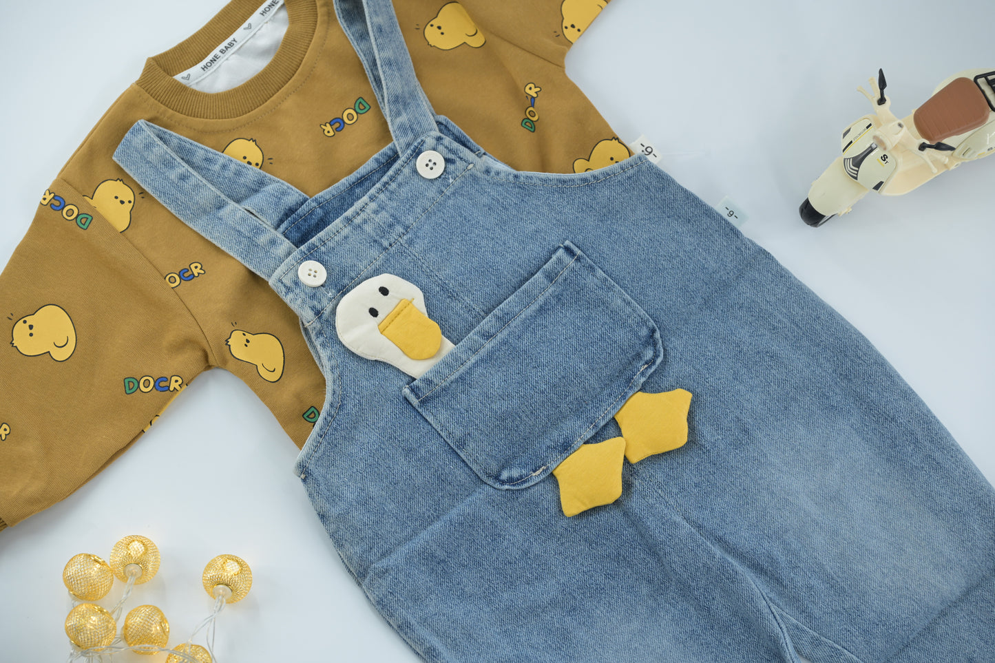 Unisex Duck Denim Dungaree Set