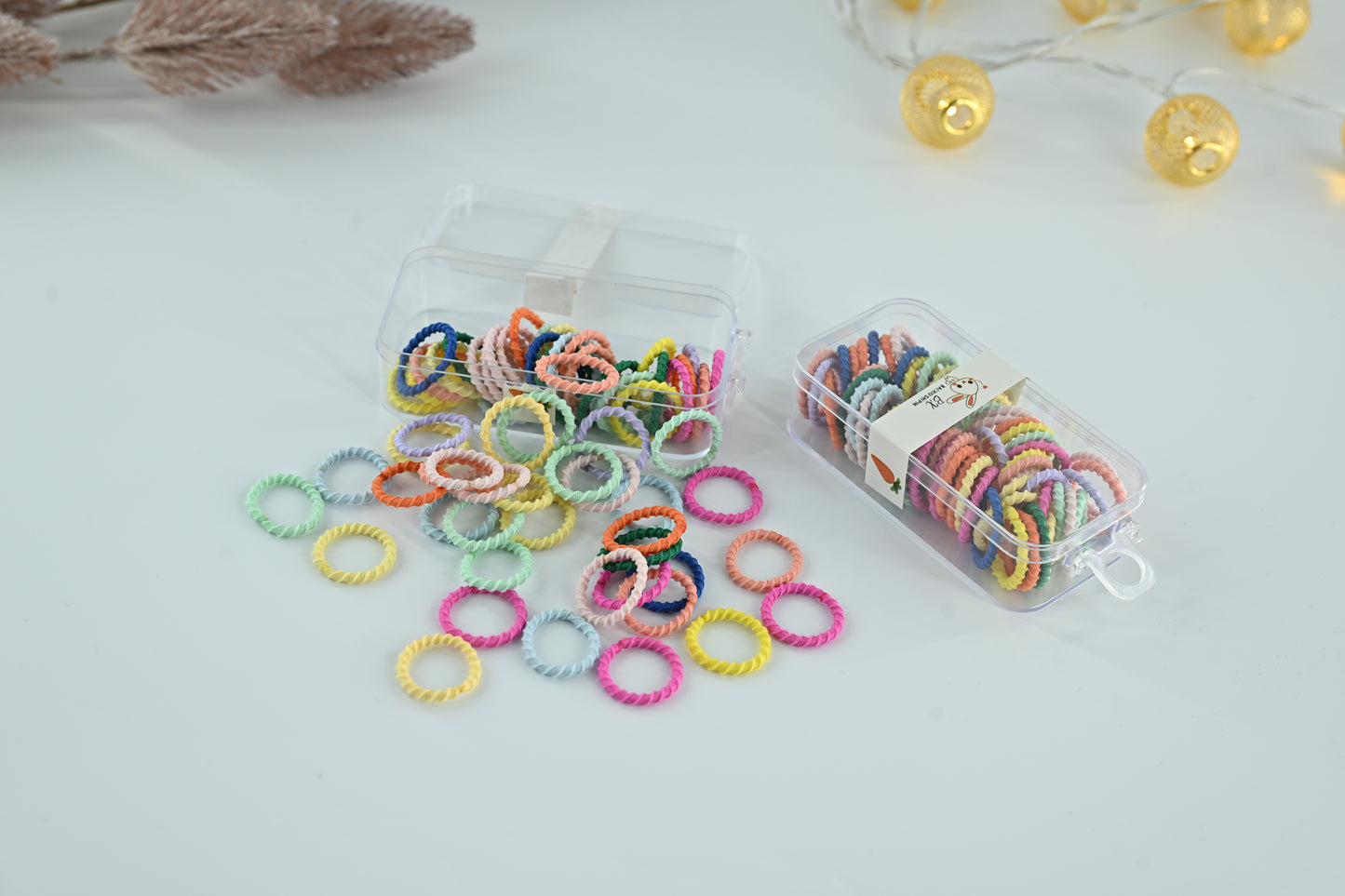 Little Rainbow Twist Hair Bands Set