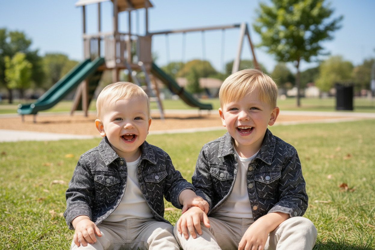 Urban Dash Denim Jacket Set Blue – Boys Party Wear