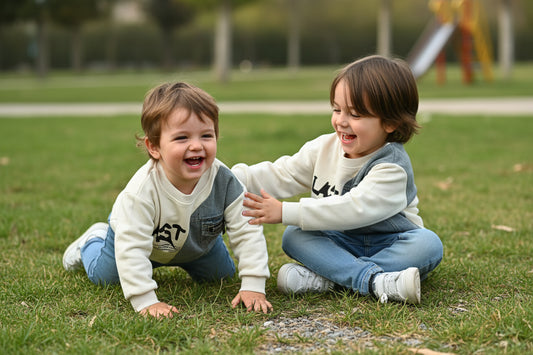 Boys Cotton Denim Patch Sweatshirt Summer