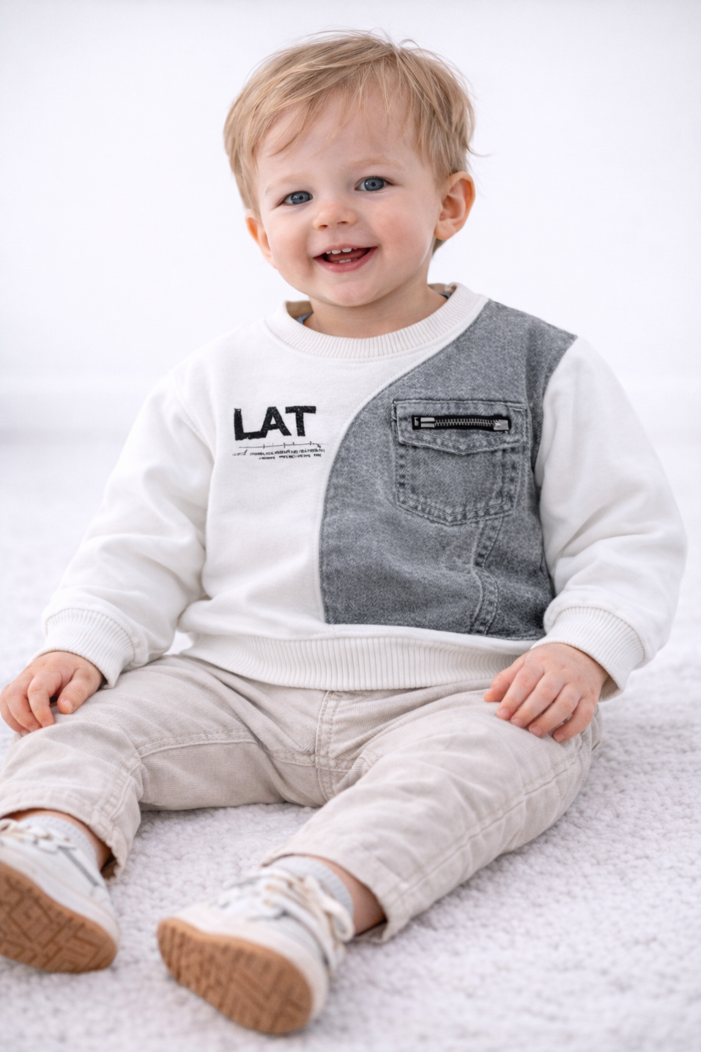 Boys Cotton Patchwork Sweatshirt Summer