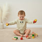 Soft Ribbed Beige Kids Cotton Blend Top
