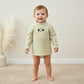 Soft Ribbed Beige Kids Cotton Blend Top