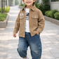 Stylish Boys Casual 3 Piece Outfit Set with Corduroy Jacket | Denim Pants | Cotton T-Shirt