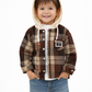 Stylish Boys Plaid Hooded Jacket with T-Shirt | 2 Piece Kids Outfit