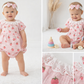Baby Girl Cotton Strawberry Dress with Bow