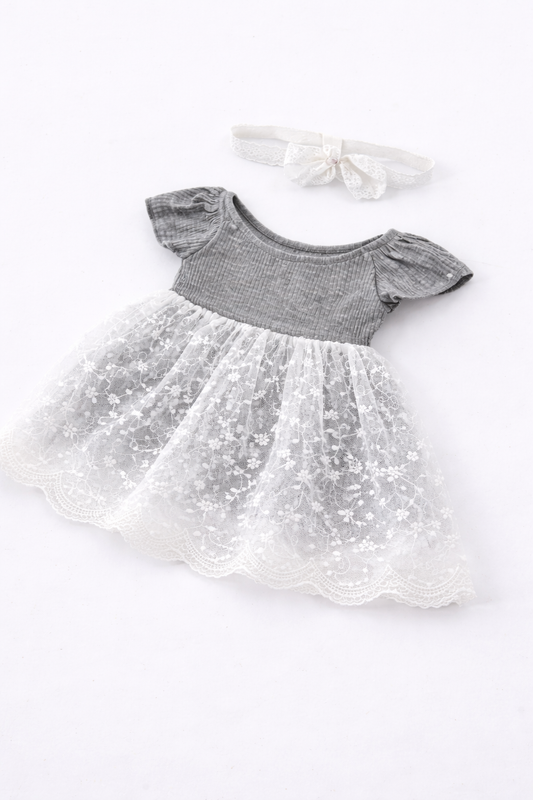 Baby Girl Cotton Lace Dress Elegant Summer Wear