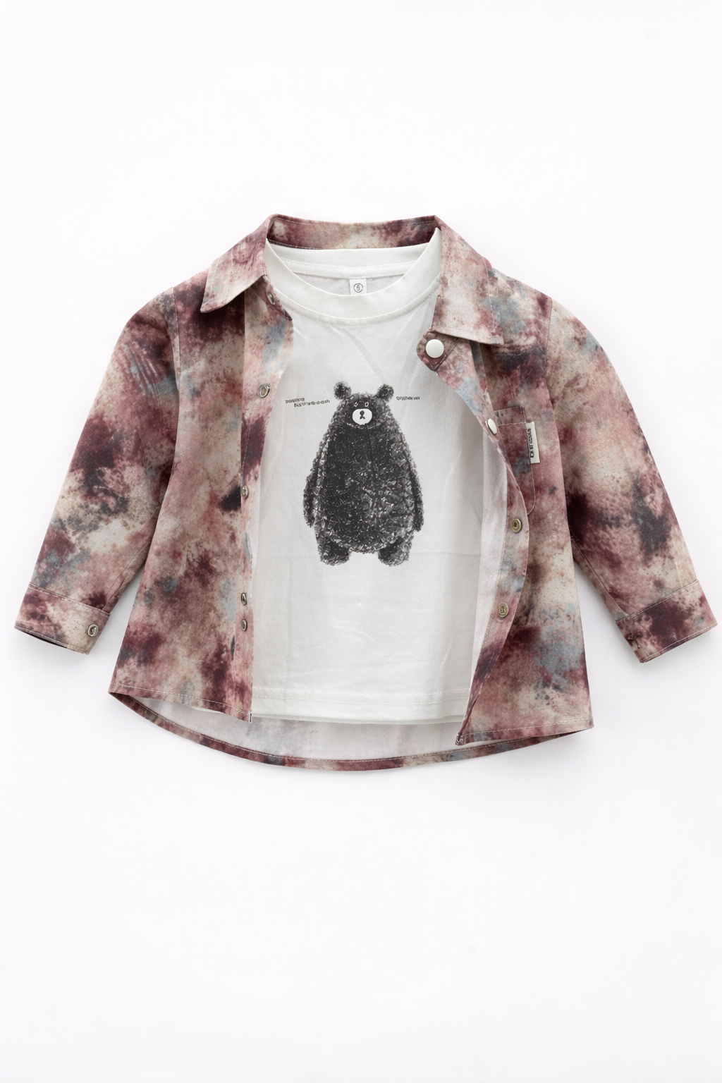 Dreamy Bear Tie-Dye Shirt Set – Kids Party Wear