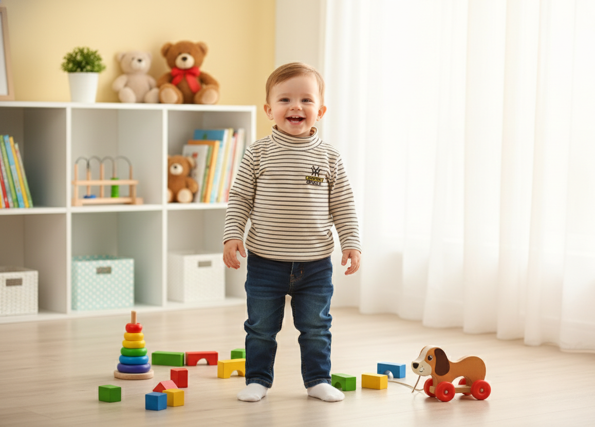 Classic Striped Kids Cotton Blend Top