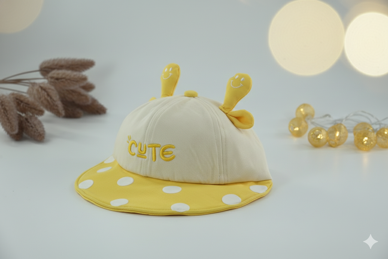 Sunny Sprout Cotton Kids Cap 3D – Yellow