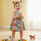 Girls Cartoon Print Cotton Dress – Cute Multicolor Casual Wear