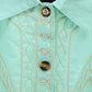 Mint Green Embroidered Cotton Girls Kurti – Medium