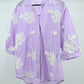 Women’s Sky Blue Embroidered Sheer Shirt