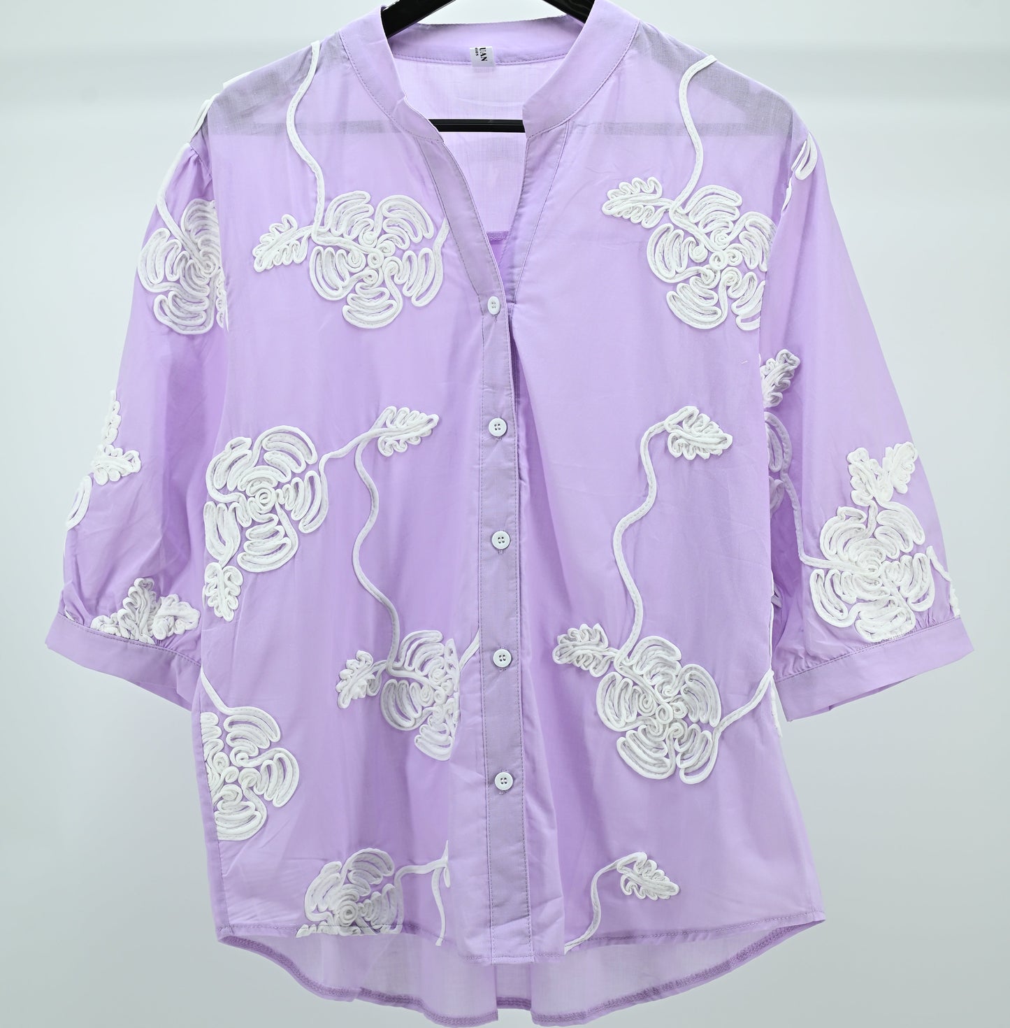 Rose Bloom Embroidered Cotton Tunic Top – Free Size
