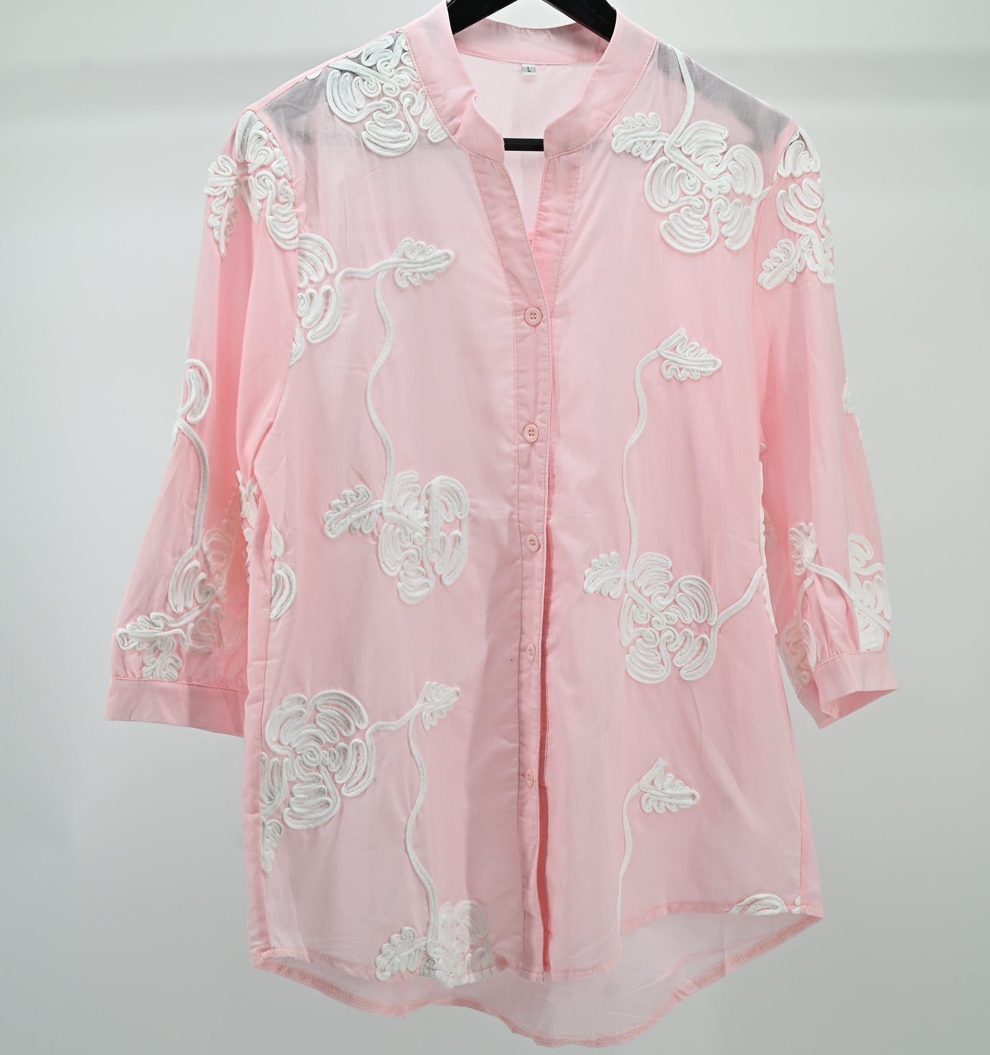 Rose Bloom Embroidered Cotton Tunic Top – Free Size
