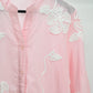 Women’s Elegant Embroidered Sheer Shirt – Soft Pink