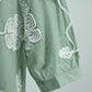 Sage Green Embroidered Sheer Shirt – Elegant Women’s Top