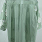 Sage Green Embroidered Sheer Shirt – Elegant Women’s Top