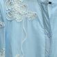 Women’s Sky Blue Embroidered Sheer Shirt