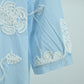 Women’s Sky Blue Embroidered Sheer Shirt