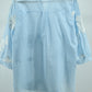 Women’s Sky Blue Embroidered Sheer Shirt