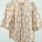 Sky Blue Floral Embroidered Sheer Top