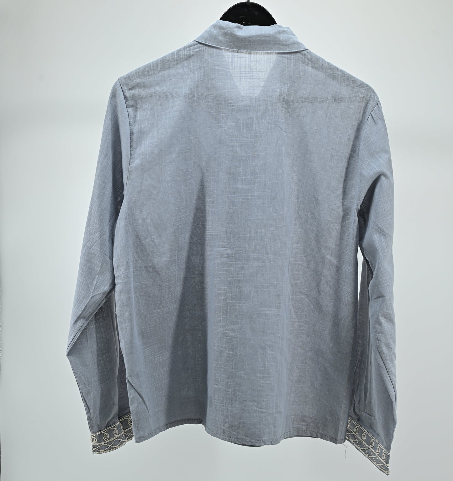 Grey Embroidered Cotton Ladies Kurthi