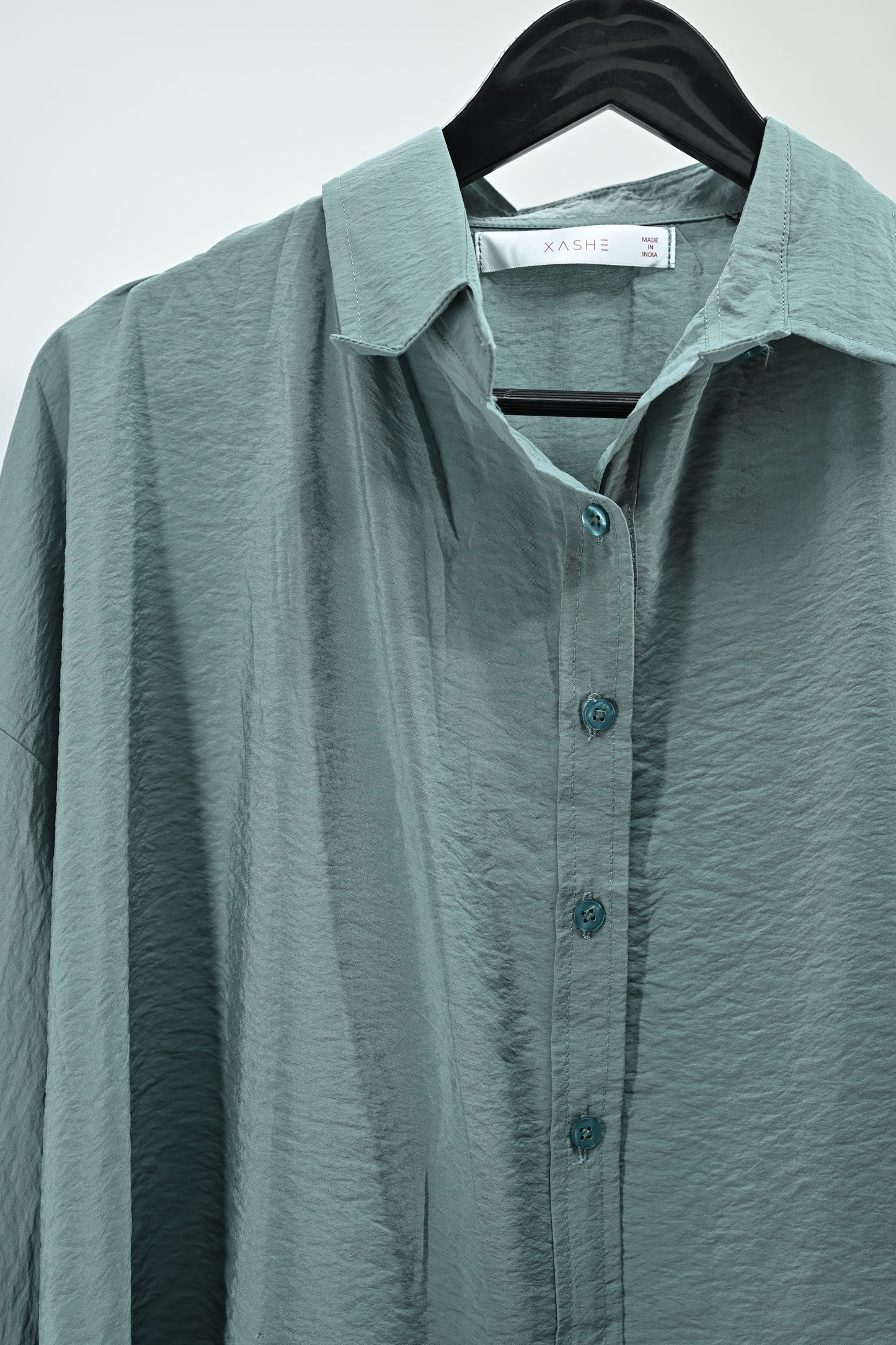 Women’s Dusty Sage Relaxed Fit Shirt | Free Size Oversized