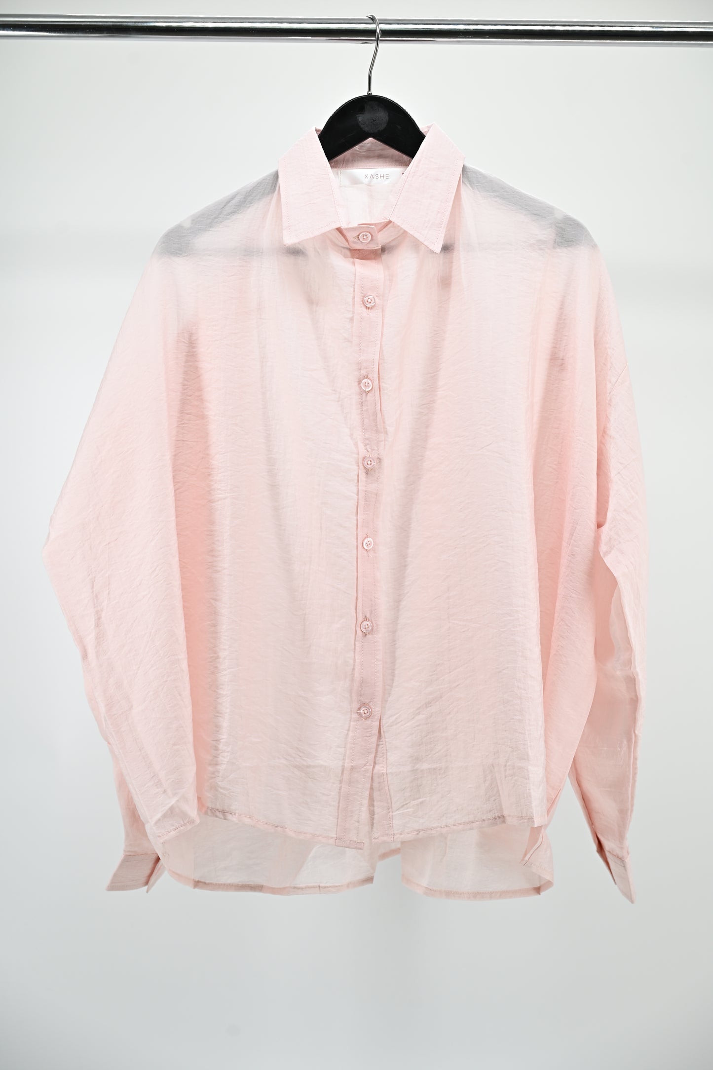 Women’s Blush Pink Oversized Shirt | Free Size Relaxed Fit