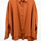 Women’s Rust Oversized Button Shirt | Lightweight Long Sleeve Blouse
