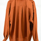Women’s Rust Oversized Button Shirt | Lightweight Long Sleeve Blouse
