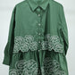 Beige Floral Embroidered Peplum Shirt – Elegant Women’s Top