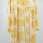 Women’s Cream & Mustard Shell Print Relaxed Tunic Dress