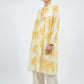 Women’s Cream & Mustard Shell Print Relaxed Tunic Dress