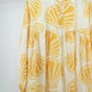 Women's Elegant Yellow Shell Print Flared Tunic Dress