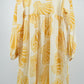 Women’s Cream & Mustard Shell Print Relaxed Tunic Dress