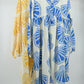 Women’s Cream & Mustard Shell Print Relaxed Tunic Dress