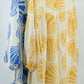 Women’s Elegant Blue Shell Print Flared Tunic Dress
