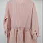 Women’s Elegant Peach Striped Embroidered Peplum Tunic Top