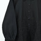 Women’s Elegant Black Embroidered Top – Free Size
