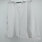 Women’s Classic White Polka Dot Button-Down Shirt