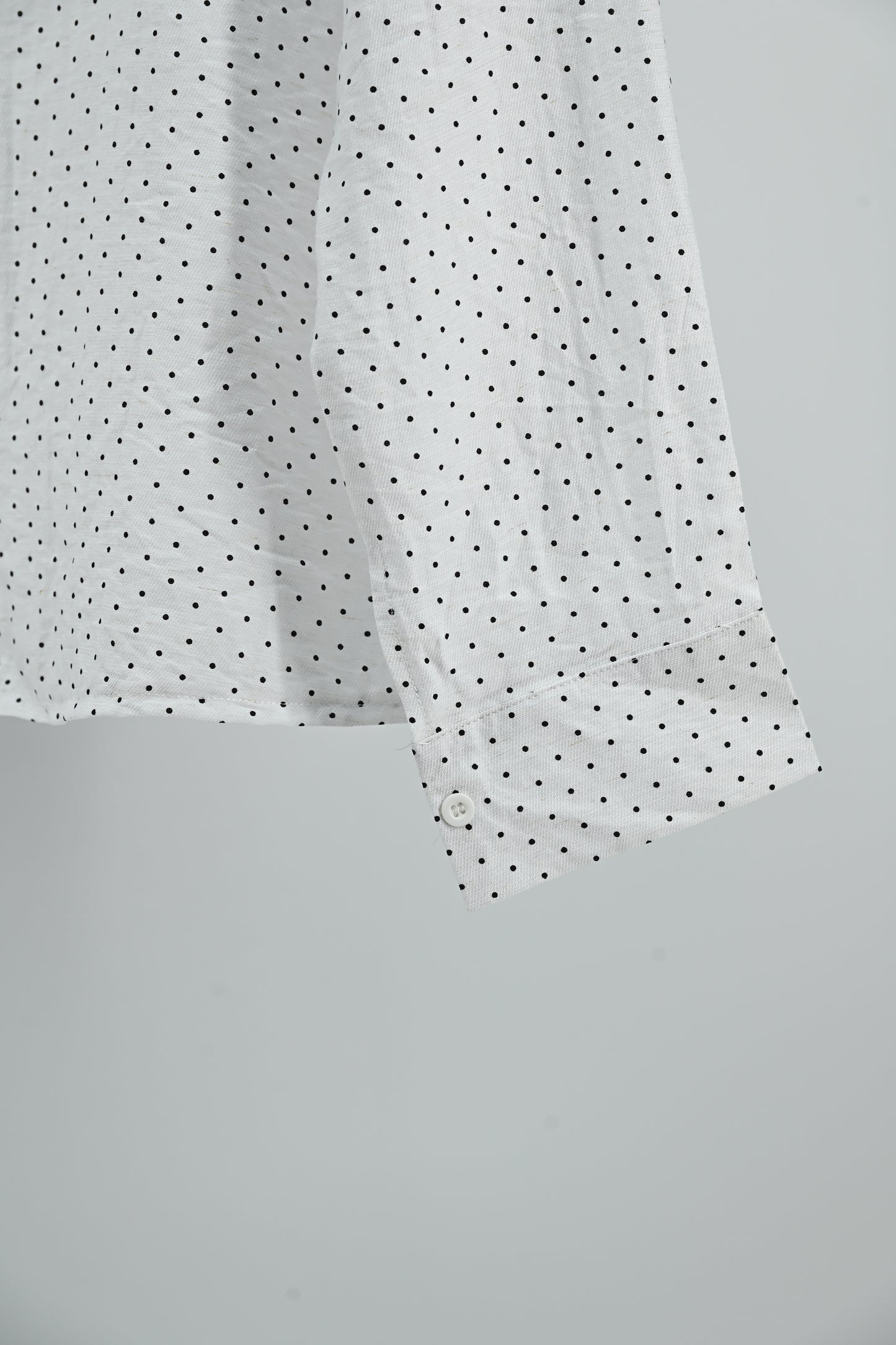 Women’s Classic White Polka Dot Button-Down Shirt