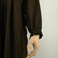 Elegant Pleated Brown Dress | Free Size