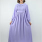 Elegant Mustard Pleated Maxi Dress | Free Size