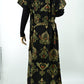 Elegant Black Floral Maxi Dress with Stretchable Inner | Free Size