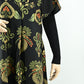 Elegant Black Floral Maxi Dress with Stretchable Inner | Free Size